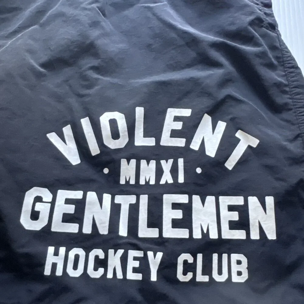 Violent Gentlemen Hockey Club Men’s Swim Trunks Size 34 Black Recycled Nylon